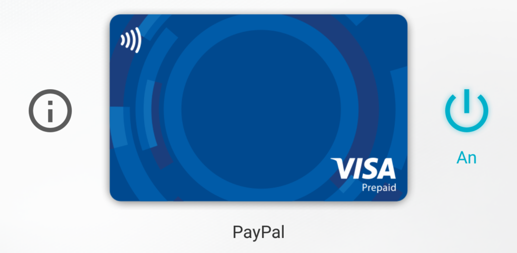 Das Symbol der virtuellen Kreditkarte in der Vodafone Wallet-App
