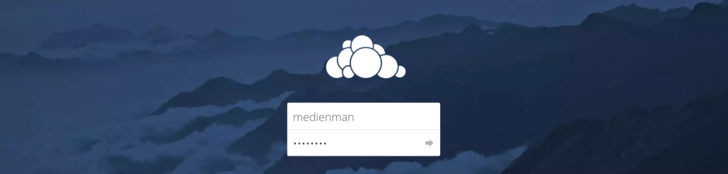 Loginfenster von Owncloud