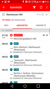 Der Streckenagent gibt Infos über die aktuellen An- und Abfahrten an einem Bahnhof.