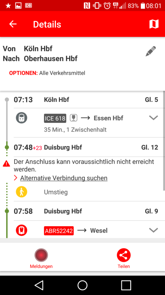 Der Streckenagent der Deutschen Bahn