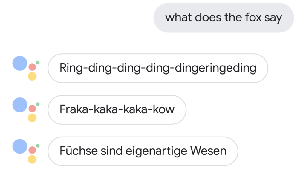 Fragen und Antworten an den Google Assistant