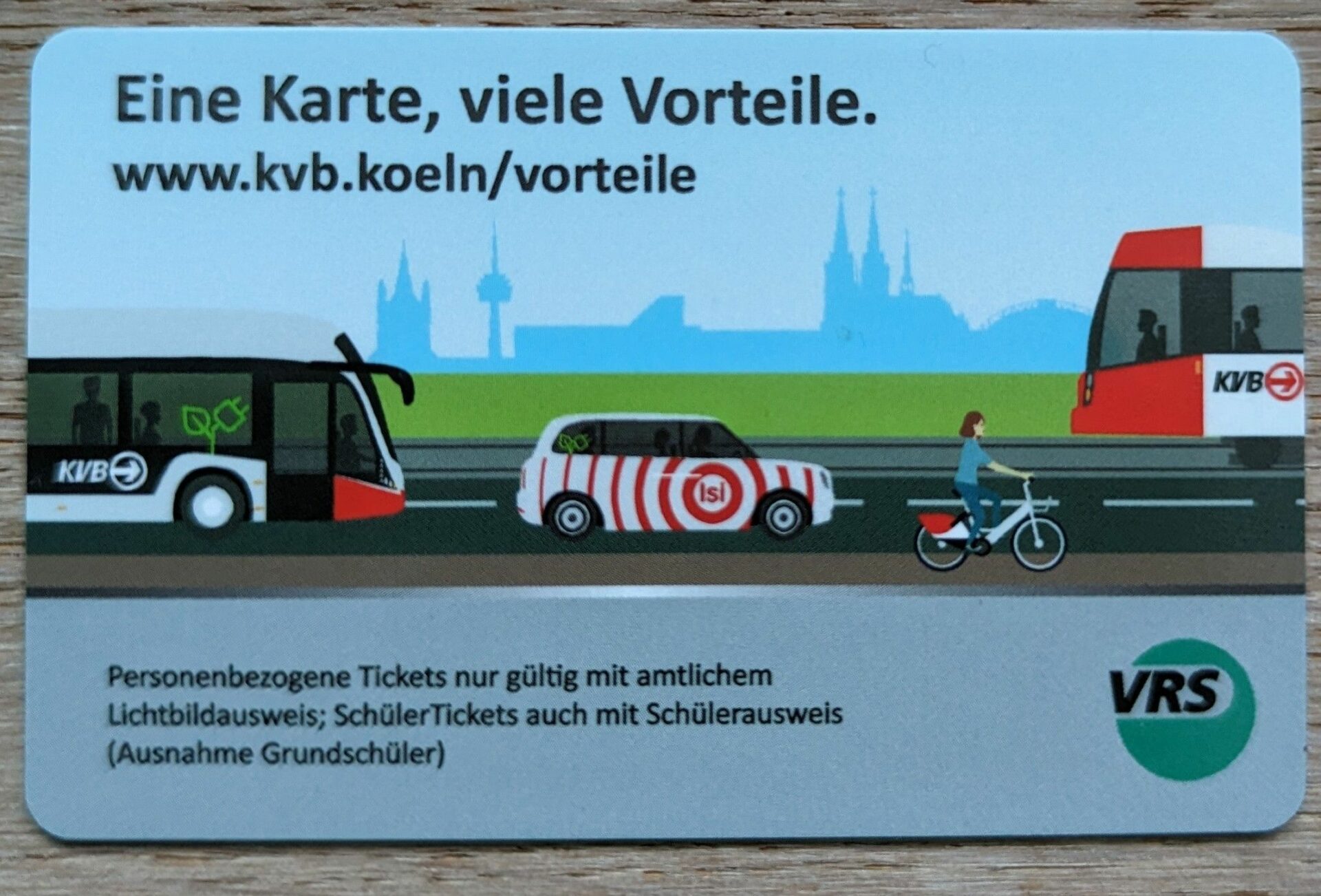 Chipkarte der KVB in Köln